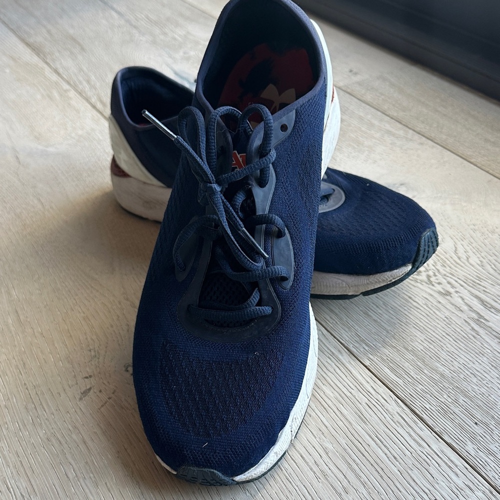 Under Armour Navy HOVR Shoes with Auburn Logo